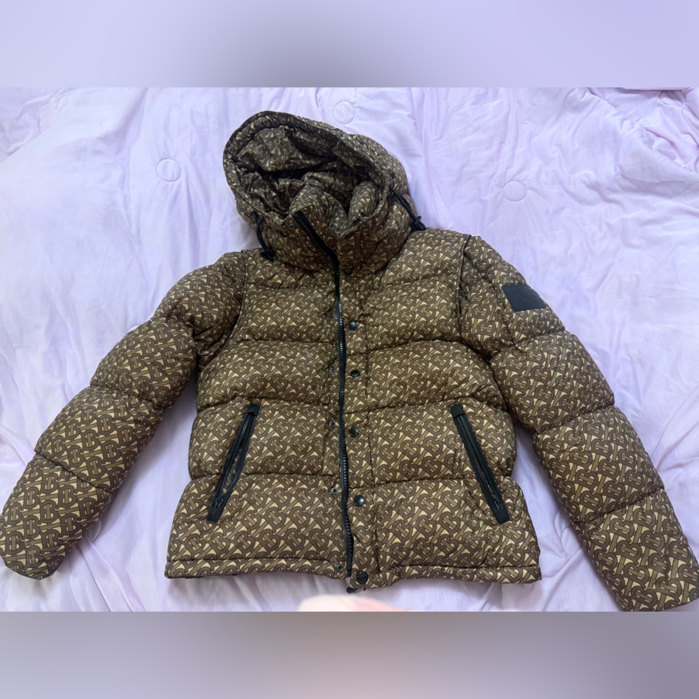 Burberry Brown Patterned Puffer Jacket